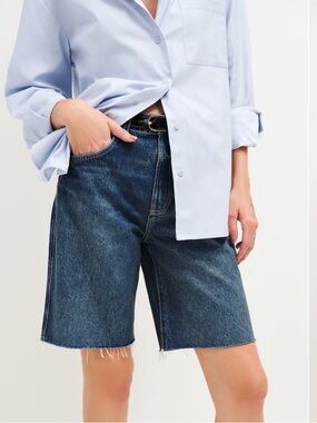 Reformation Val 90s Mid Rise Jean Shorts Lanier